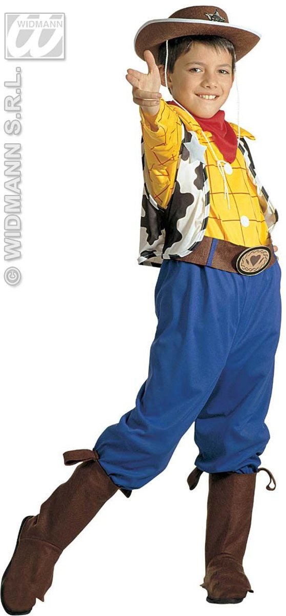 Woody Kostuum | Billy Boy Toy Story Kostuum Jongen | Maat 140 | Carnaval kostuum | Verkleedkleding